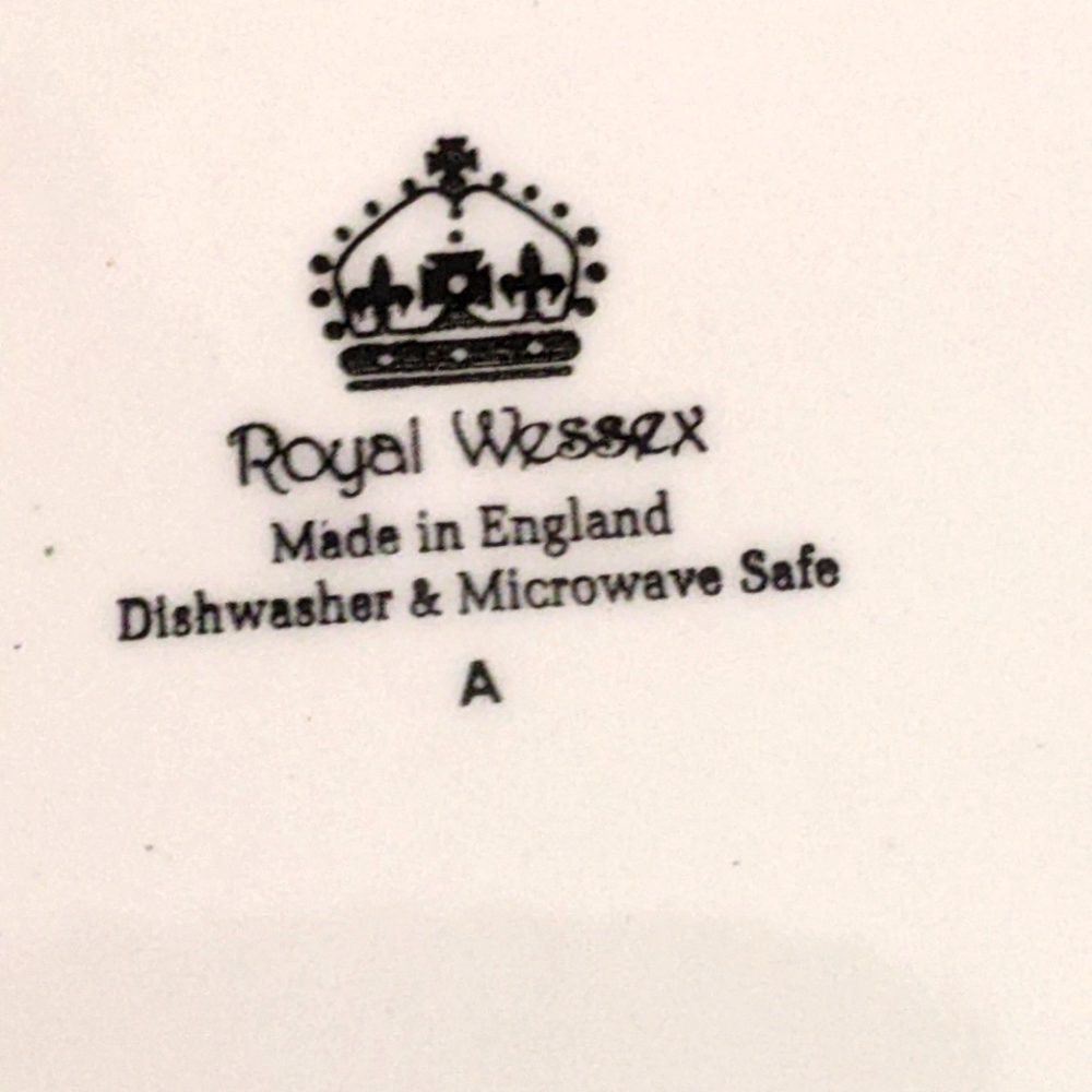 🤍💙 ROYAL WESSEX BLUE WILLOW DINNER 10" SWIRL EDGE PLATE MADE IN ENGLAND - Picture 7 of 7